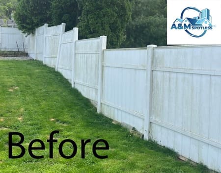 Fence pressure washing in bethlehem pa clean wood vinyl fencing safely
